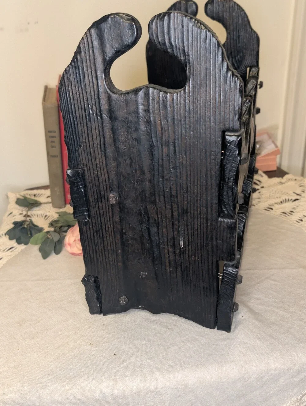 Rustic Gothic Wooden Wine Rack Castlecore Jewelry Organizer Display